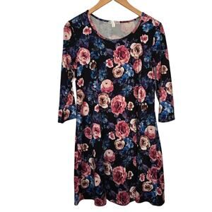Nine Britton Vibrant Floral Summer Tunic Dress Medium